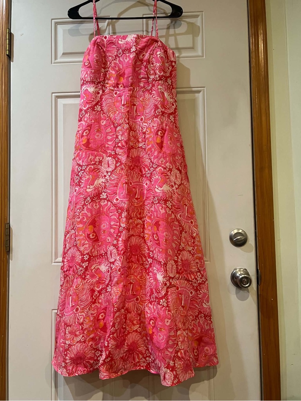 Lilly Pulitzer 100% Linen Hot Pink Animal Print Dress Size 10